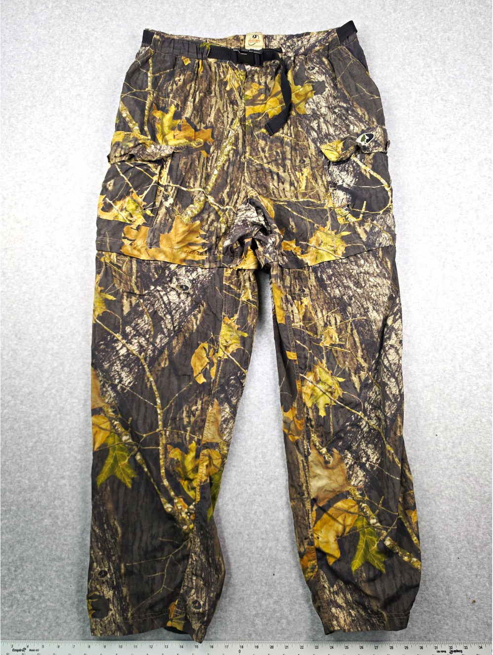 Mossy Oak Apparel Treklite Convertible Water Resistant Camo Nylon Pants 2XL
